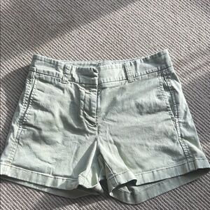 J. Crew High-Waist Pale Mint Cotton Shorts